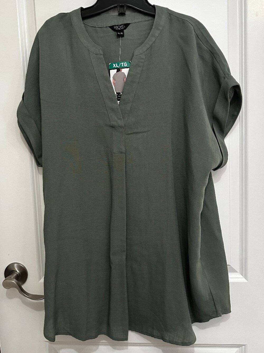 Women's Rachel Short Sleeve Blouse Size xl NWT